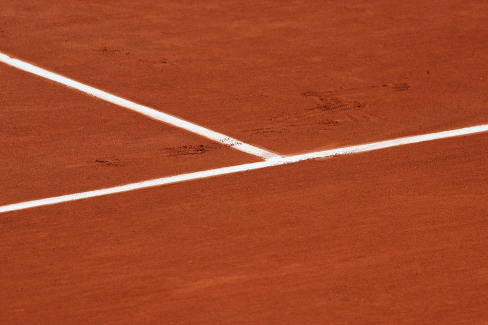 tennisplatz Tennis Doppellinie
